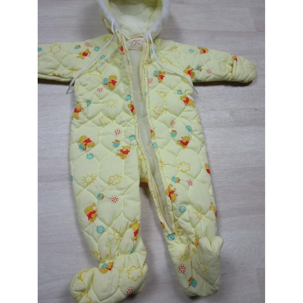Vintage 1970's Walt Disney Productions POOH AOP Toddler One Piece Size‎ (S) EUC